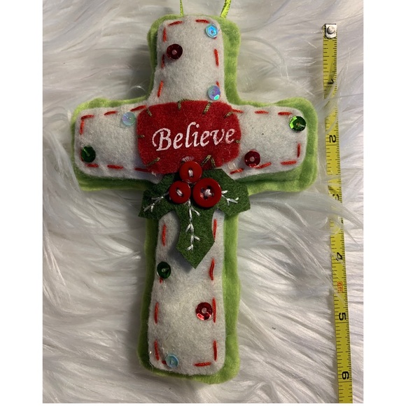 Four craft Cross Christmas Ornaments - Picture 2 of 5